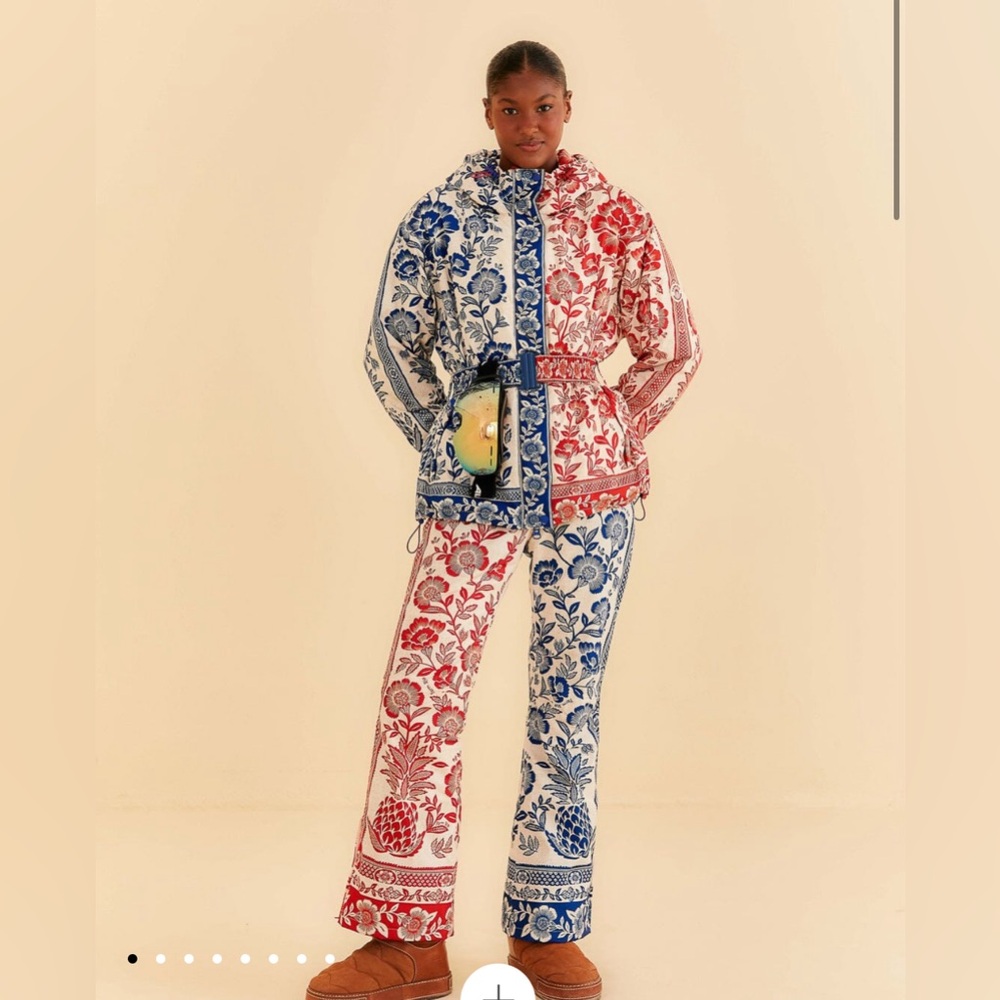 Farm Rio Mixed Pineapple Garden Ski Pants